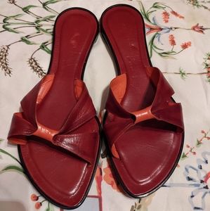Sigerson Morrison red leather sandals